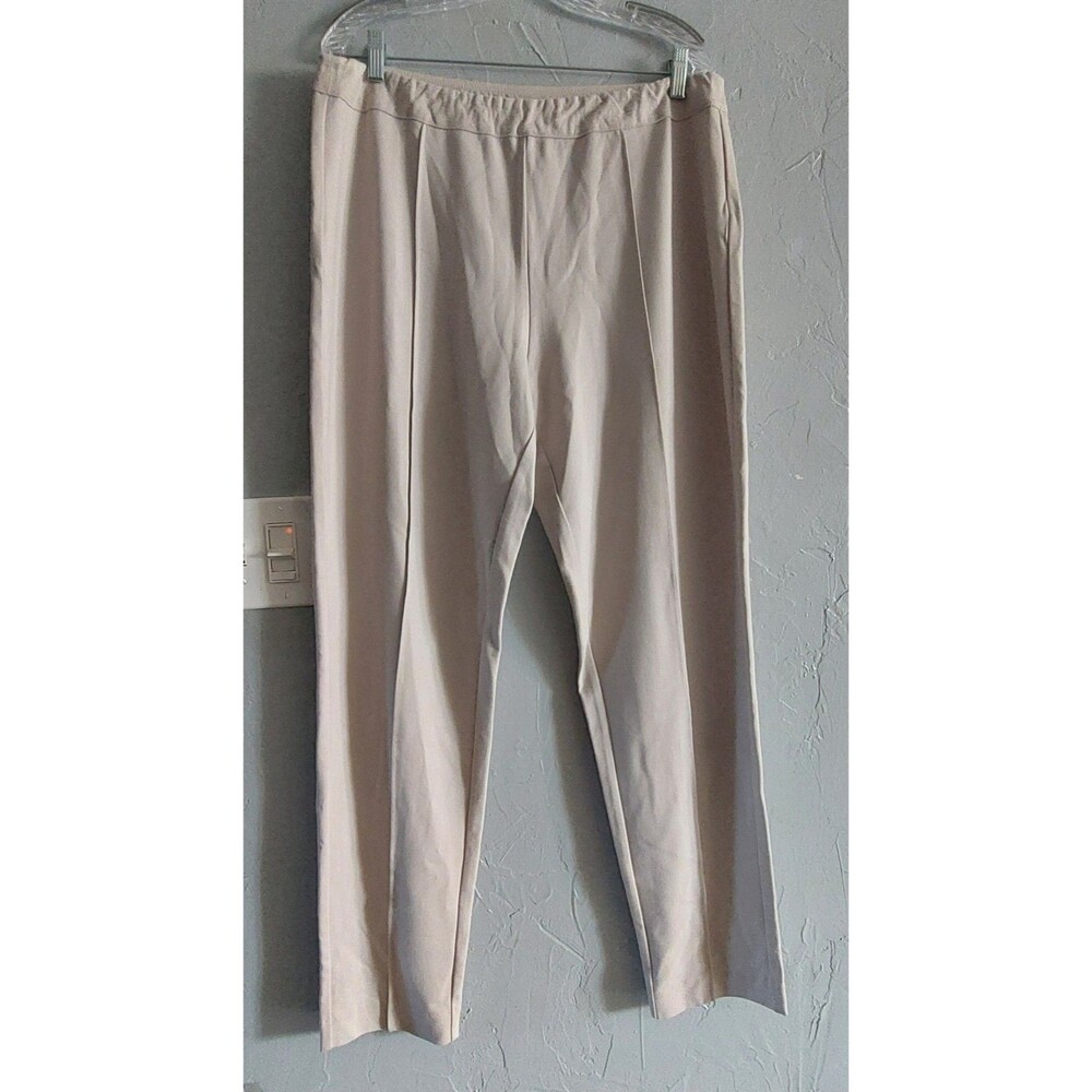 Soft Surroundings Pants Women TXL,34 Inch Waist,31 inch Inseam,Ivory Color,Visco